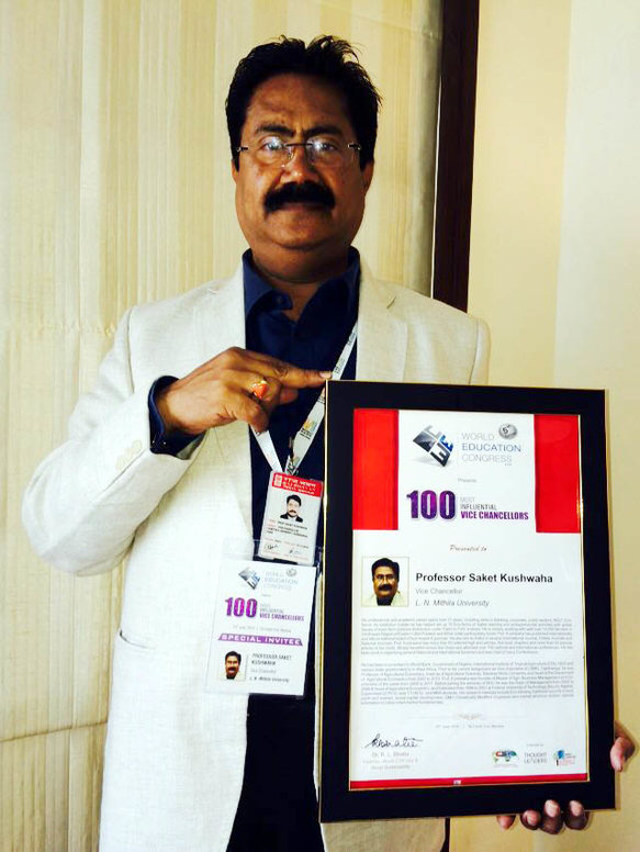 LNMU VC Prof Saket Kushwaha in world's top 100 most influential Vice Chancellors